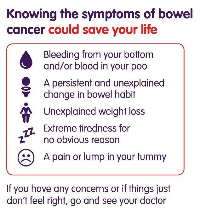  These are the red-flag warning signs that mean you could have bowel cancer