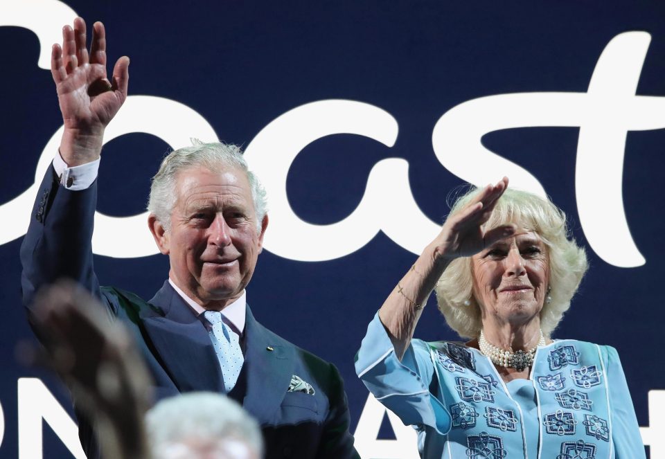  The Prince of Wales and Duchess of Cornwall watched on from the stands