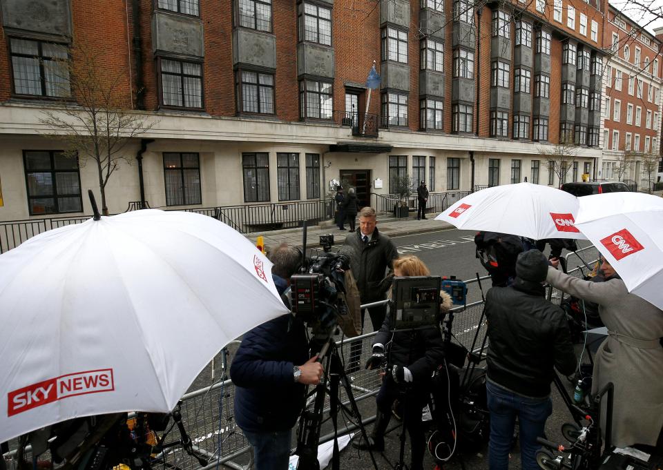  Members of the press have been waiting outside the hospital to get word of Philip's condition