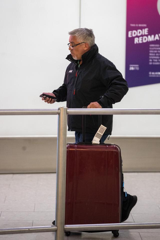  Arriving back in the UK, the couple exited Heathrow separately