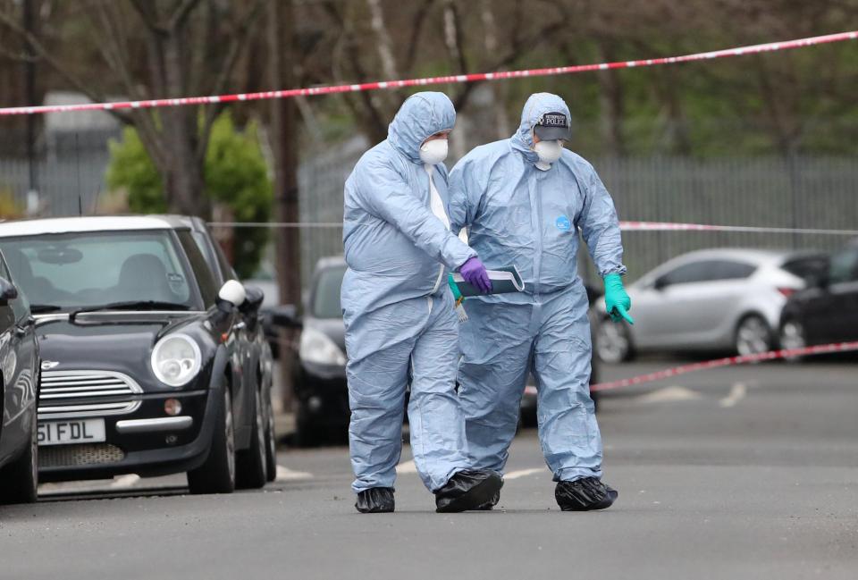  Forensic officers have been at the scene all day as part of their investigations