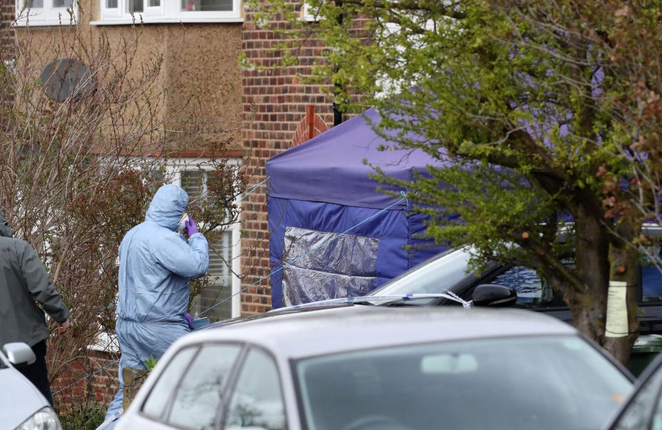  A forensic tent has been set up outside the Hither Green home