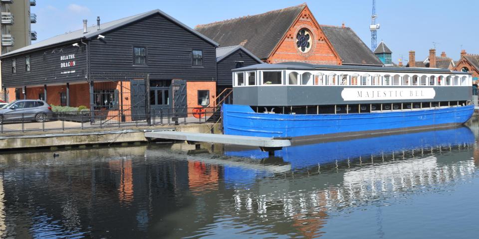  Bel & The Dragon, a former biscuit factory sits on the waterfront of the Kennet & Avon Canal