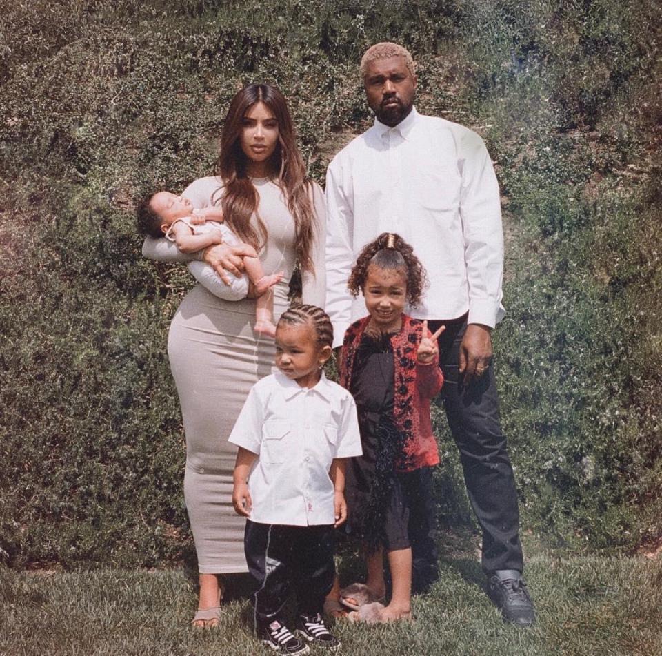  This is the latest family snap from Kim Kardashian after her daughter's birth