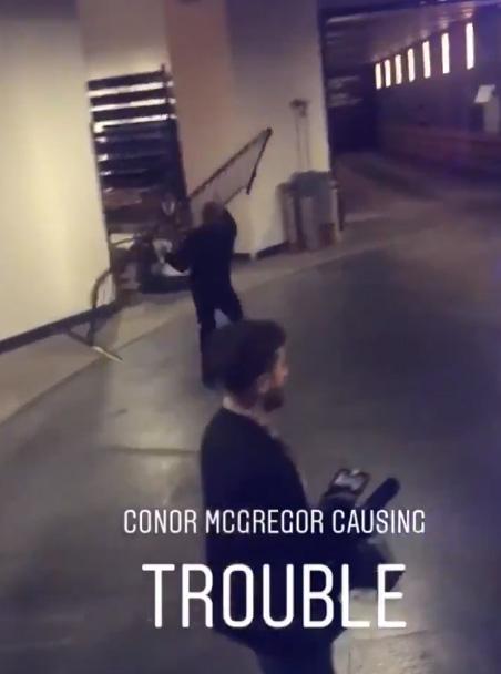  This is the moment Conor McGregor picked up a gate and tried to throw it at a bus