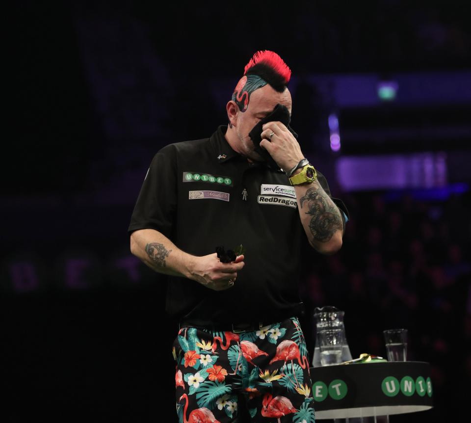 Peter Wright shed a tear on stage after the news broke