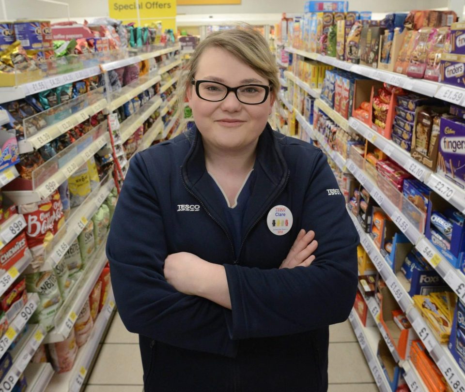  Clare Eastman joined Tesco is on course to attain a National Standard in Retail qualification