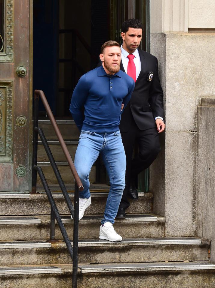  McGregor following his arrest in New York City in April