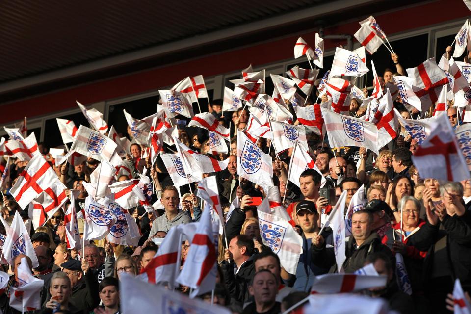  England fans show their support