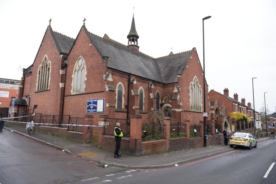  The church was packed with people for an Orthodox Easter service last night