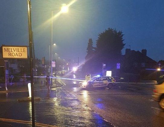 Officers have cordoned off Lowshoe Lane near the junction with Melville Road