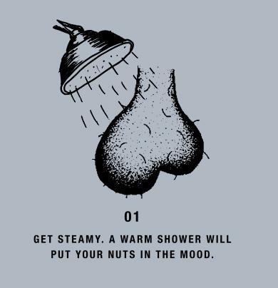  A hot shower is the perfect setting for checking your balls