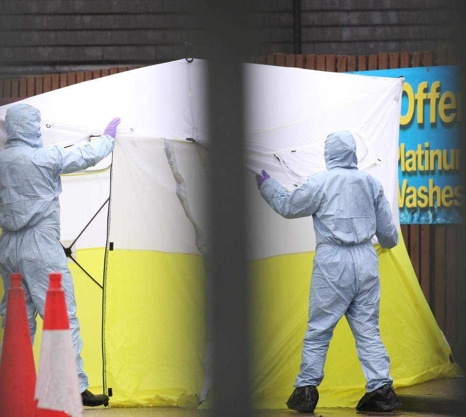 A forensic tent at the scene of the shooting in the early hours of this morning