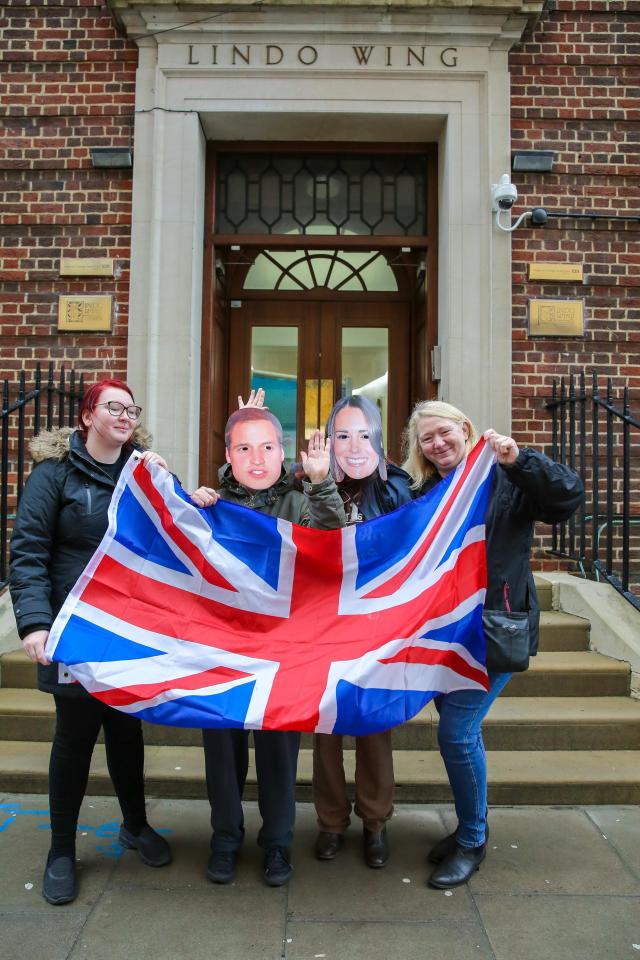  Crowds have started to gather outside St Mary's Hospital