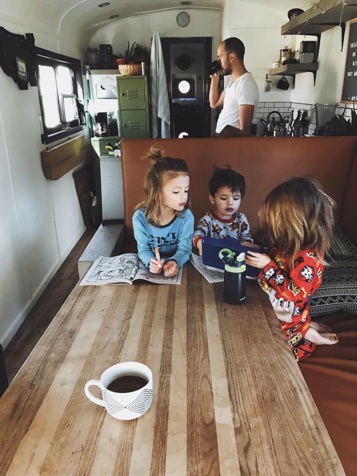 Vanessa says the kids really only know the bus as their home 