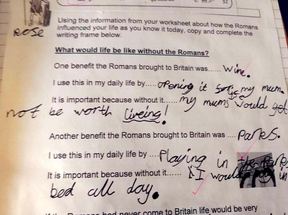  Mum Jacqui was left mortified after seeing her daughter's homework