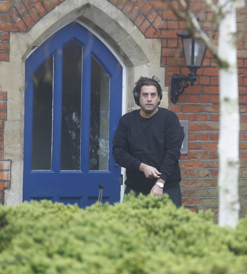 James Argent was left standing outside Gemma Collins' house after she changed the locks on him following a row 