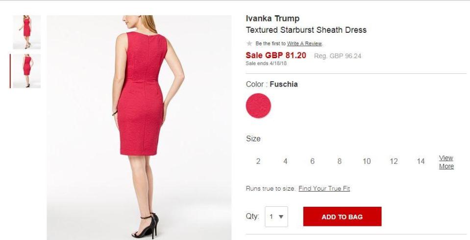  The dress on sale at Macy's