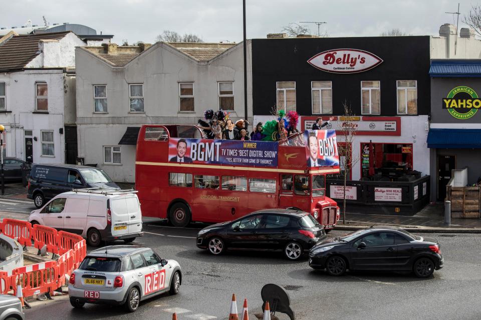  The presenter travelled around in an open top bus celebrating his win