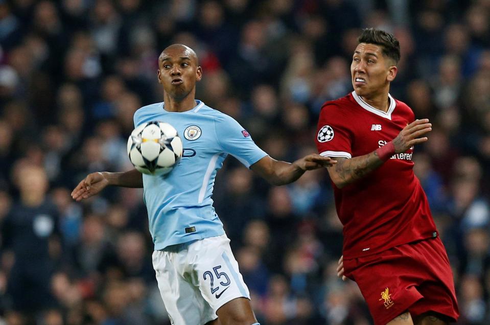 Fernandinho complained about Liverpool's tactics after losing to them in the quarter-finals