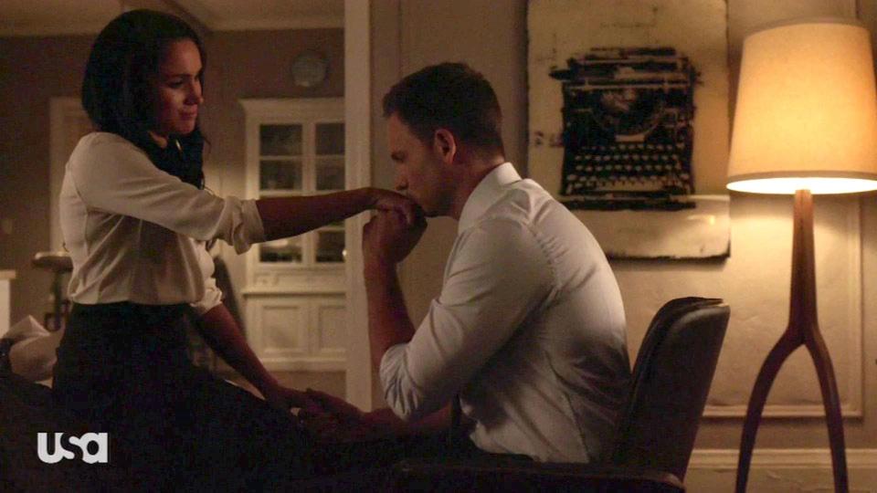  Meghan Markle and Patrick J. Adams, pictured, will soon leave the series