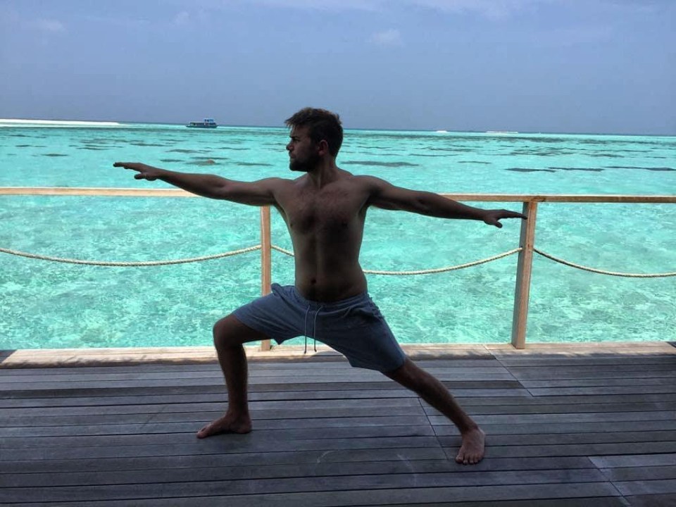 Tamzin and Tom both shared Instagram yoga posts from the same balcony