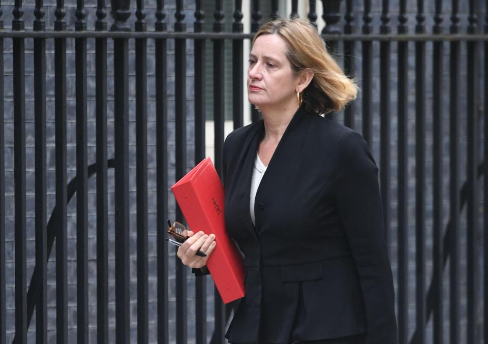 Amber Rudd, Home Secretary, arriving at Theresa May's council of war