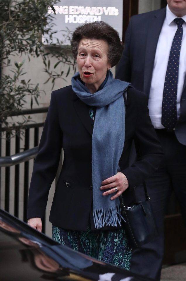  Princess Anne said her father Prince Philip was on good form after she visited him in hospital