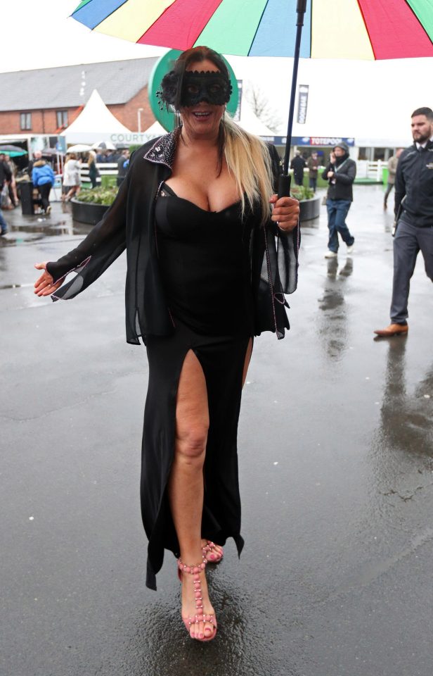  Lisa Appleton was a self-professed 'sexy Zorro' at Aintree today