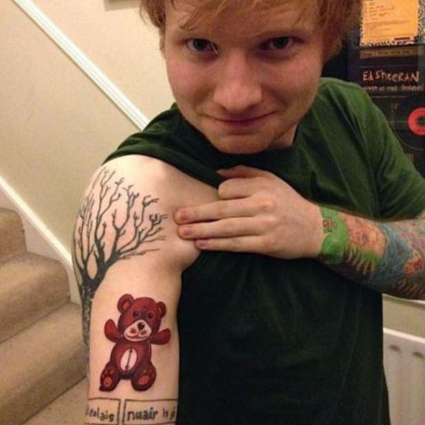  Ed Sheeran continued to add to his colourful collection with the addition of this teddy bear that resembles a child's drawing