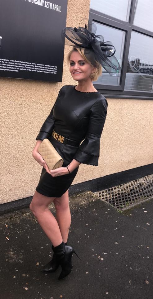  The ex EastEnders star flashed her legs in a tiny black mini dress