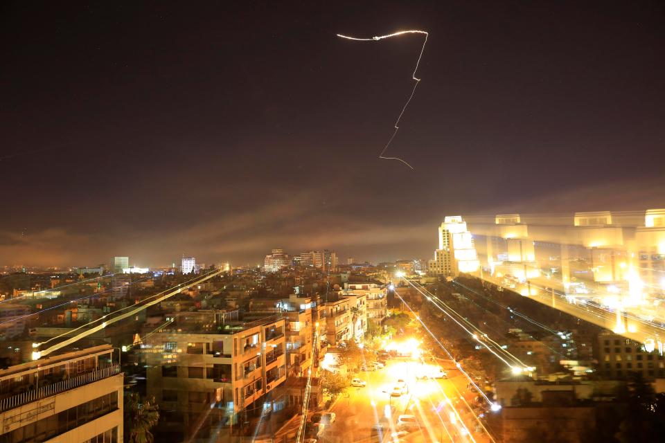  Syrian media said its defence canons had shot down 13 coalition missiles