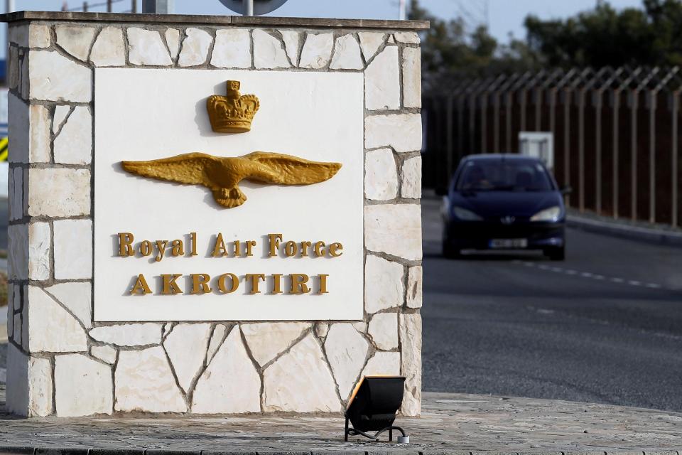 RAF jets took off from the Akrotiri base in Cyprus last night