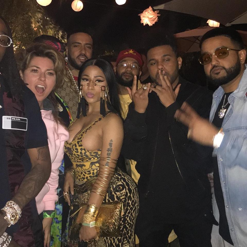  Shania Twain, French Montana, Nicki Minaj, The Weeknd and Quavo hang out at Coachella