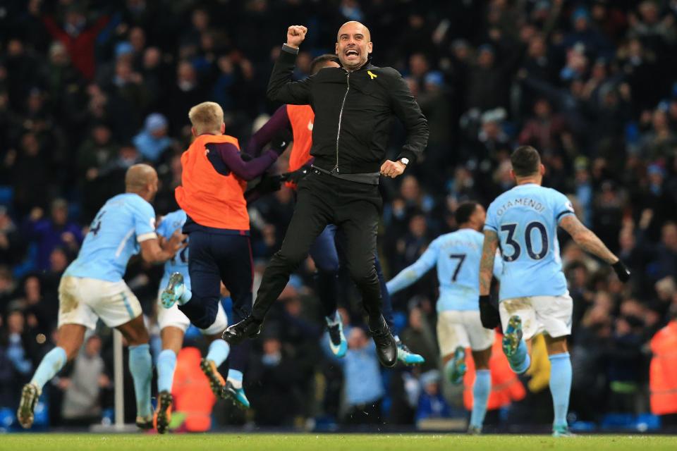  Man City won the Premier League title with five games to spare