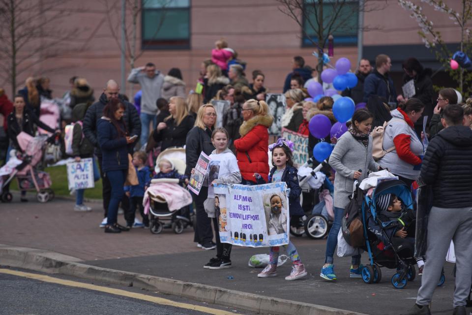  Alfie Evans protesters have been warned not to disrupt patients or staff at Alder Hey