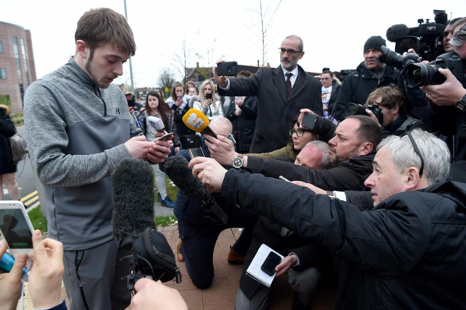  Dad Tom Evans, 21, addresses journalists after vowing the fight to save his 23-month-old son 'is not over'