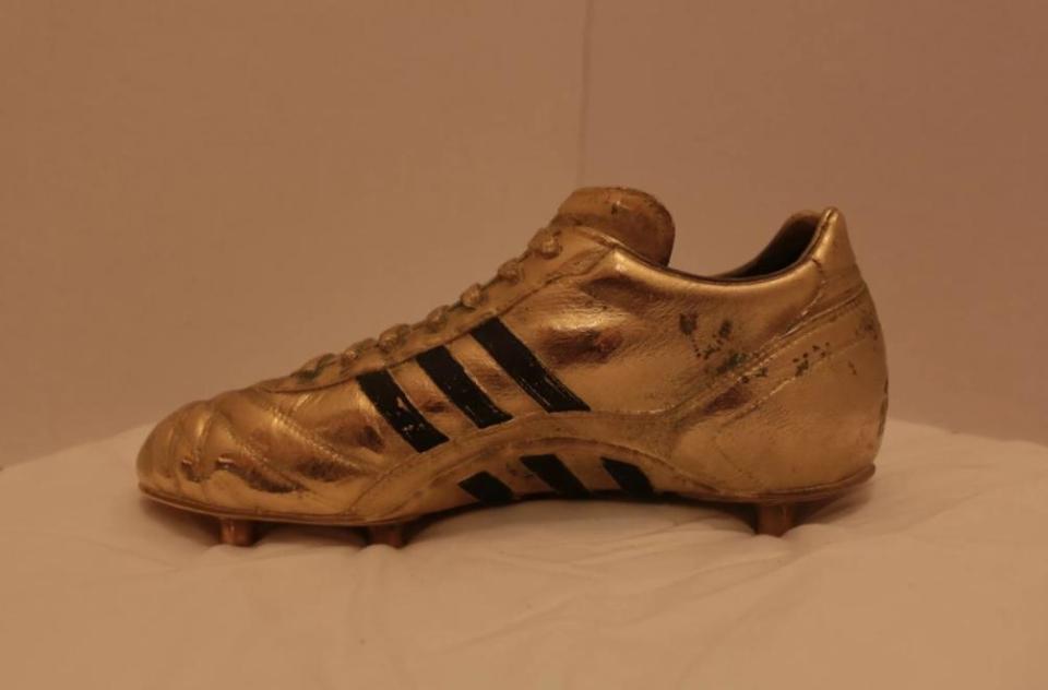  Wrighty's golden boot trophy is one of the most expensive items on sale at £6000