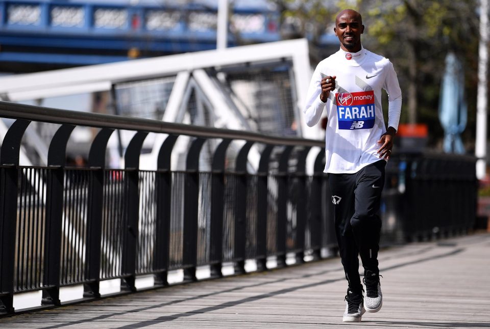 Mo Farah is warming up for what he hopes will be his best marathon ever, on Sunday