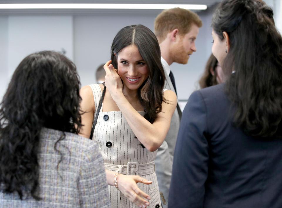  Prince Harry and Meghan Markle pictured at the reception