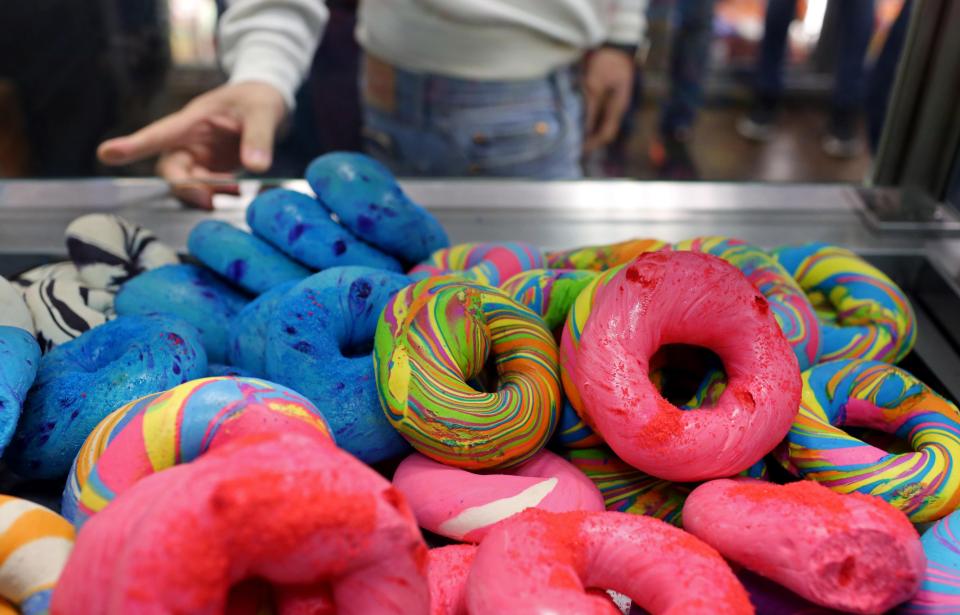  Rainbow bagels are another fad brought in by trendy young things