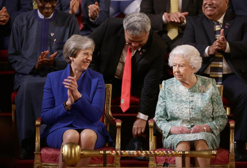  Theresa May thanked the Queen for her ‘service, dedication and constancy’ to the Commonwealth yesterday