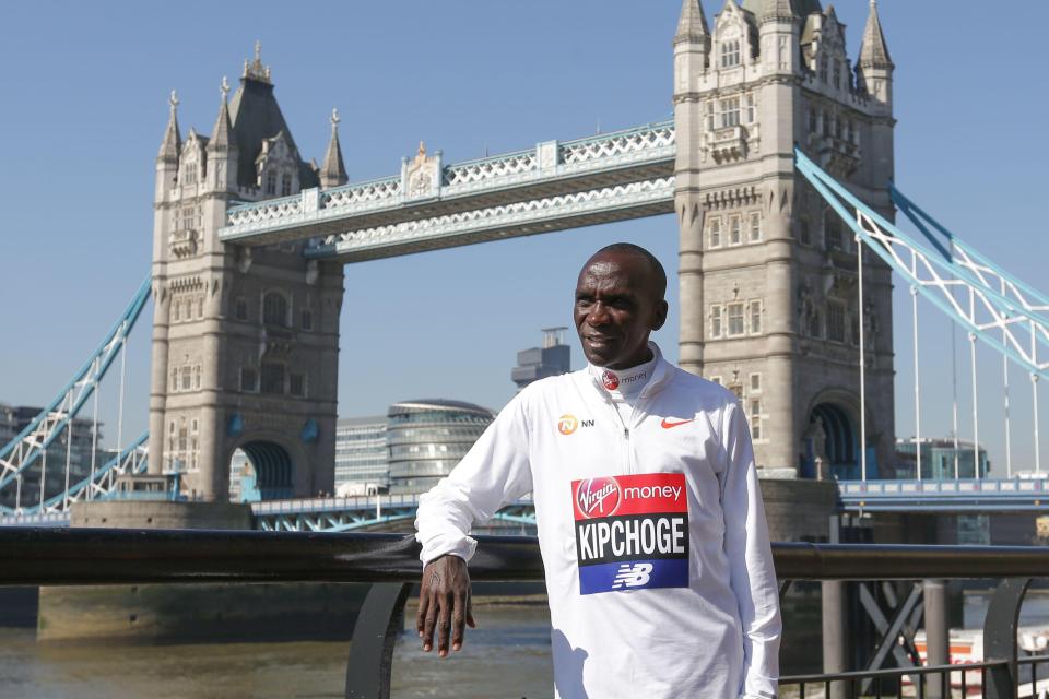 Eliud Kipchoge holds the men's record for the course 