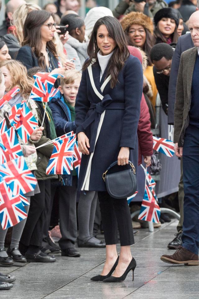  And just a month later, Meghan donned a copy for her visit to a youth centre in Birmingham