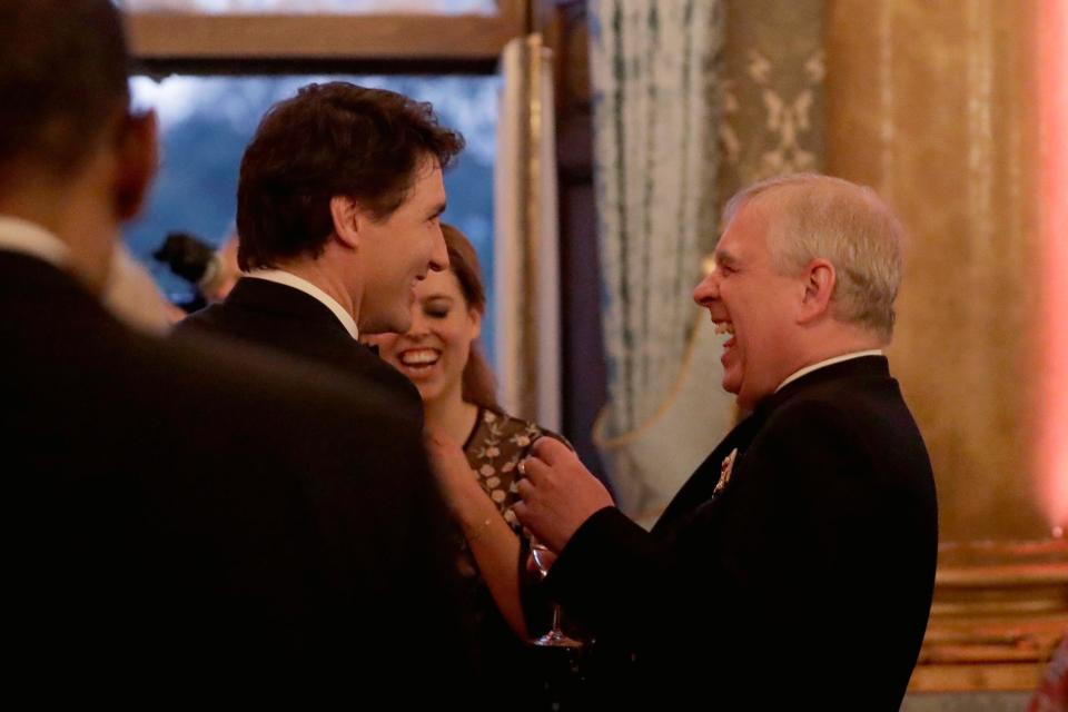  Prince Andrew was laughing away with daughter Beatrice and the Canadian leader