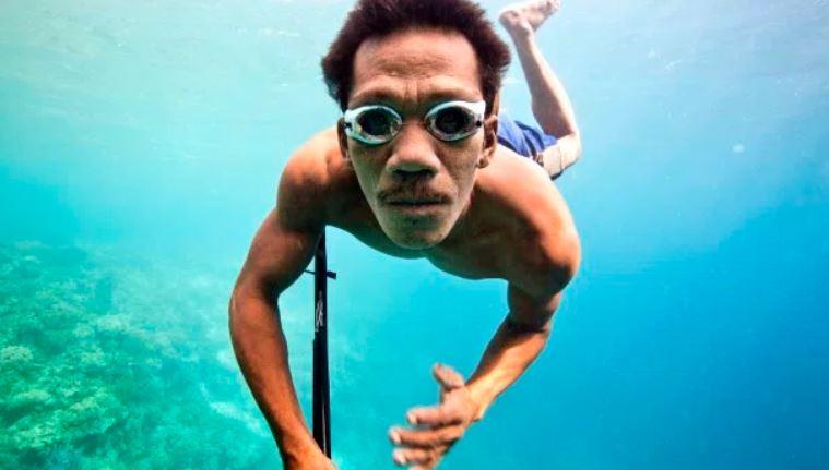  Members of the tribe can dive up to 70 metres (230ft)