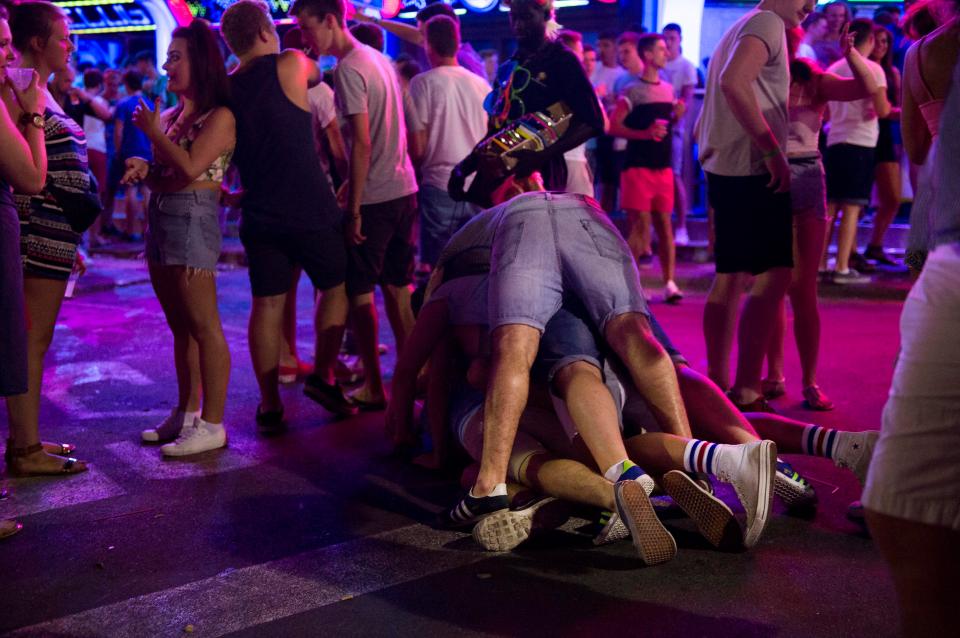  A group of young Brits on the sort of organised pub crawl that could become a thing of the past