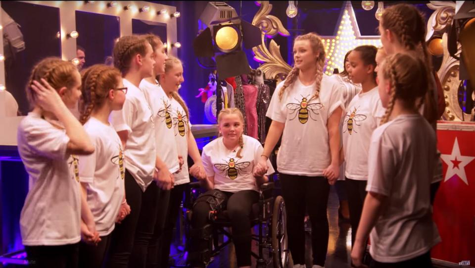  The performance of Hollie Booth with her group 'Rise' has Britain's Got Talent judges in tears