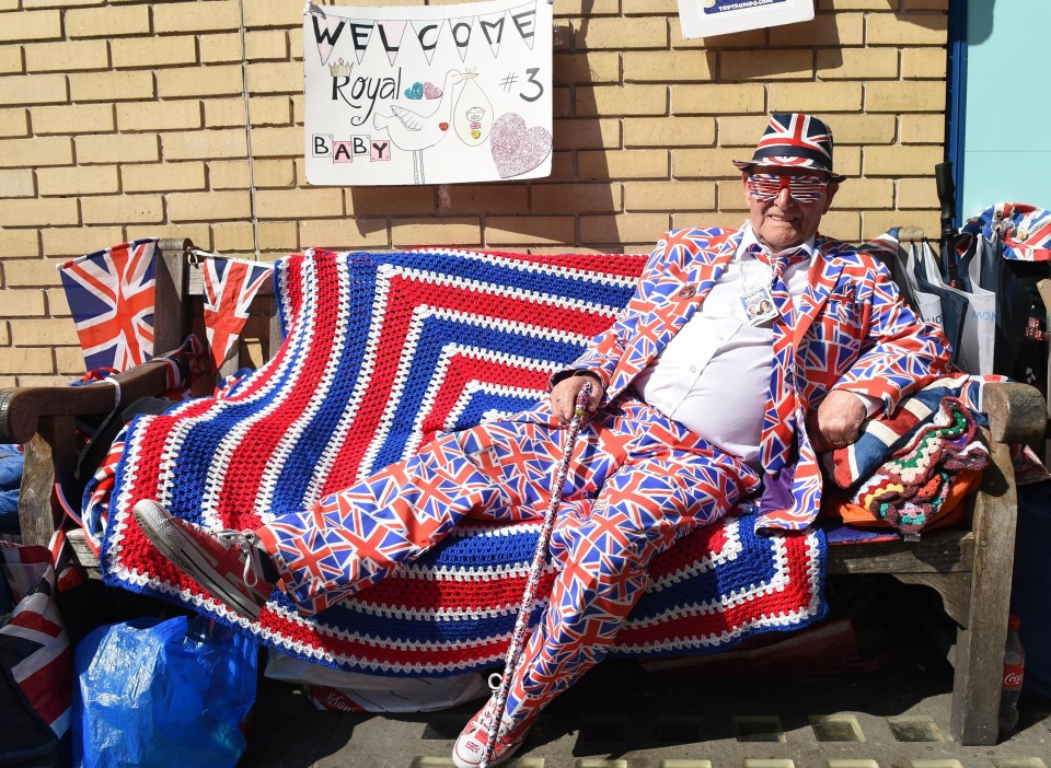 The pensioner is ready to greet the third child of Kate and Wills