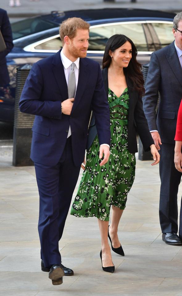  Meghan Markle was the focus of attention today in a stunning green dress that has sold out